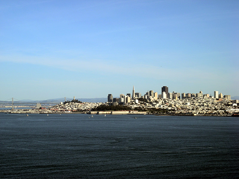 San Francisco z mostu Golden Gate