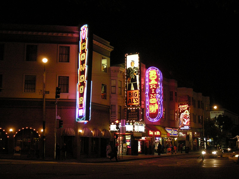 Broadway Street, strip clubs