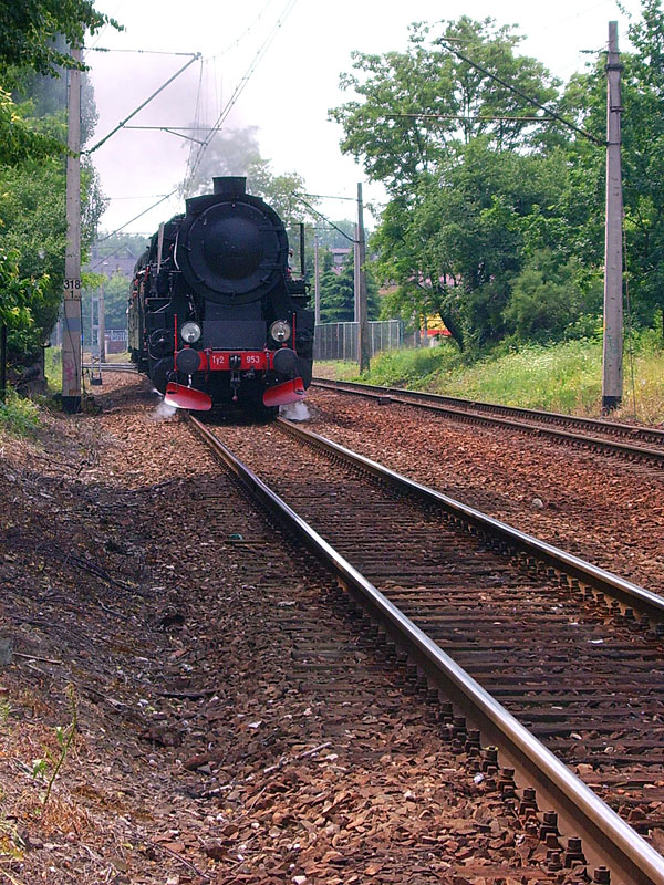 Pociąg retro lokomotywa Ty2-953